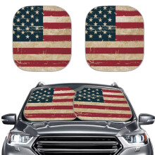 Vintage American Flag Car Sun Shade 2 Pack