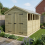 8 x 17 Apex Shed Tanalised (Double Door, With Windows) 1