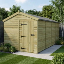 8 x 17 Apex Shed Tanalised (Single Door, No Windows)