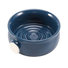 Ceramic Men's Shaving Mug Bowl Cup Thread Bottom Wide Mouth for Shave Brush and Shaving Soap Dark