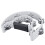 Half Moon Tambourine with Double Row Jingles White 4