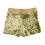 Dame Glitter Lounge Shorts Elastisk Midje Gull XXL 4