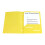 3-Hole Pocket Folder Heavy Duty Plastic Yellow 2