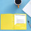 3-Hole Pocket Folder Heavy Duty Plastic Yellow 5