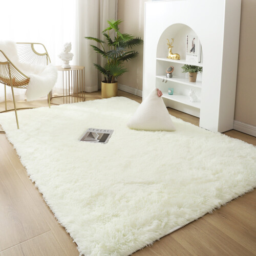 LELINTA Ultra Soft Indoor Area Rug – Fluffy, White, 1