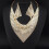 Women's Triangular Scarf Set with Sequins Bib Necklace and 4