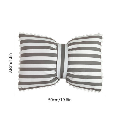 Polka Dot Bow Lumbar Pillow 19.6x13 Inches Detachable 1