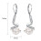 Leverback Pearl Earrings White Gold Plated with CZ Silver 4