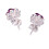 Rose Stud Earrings Rose Gold Plated Crystal 1 Pair 4