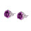 Rose Stud Earrings Rose Gold Plated Crystal 1 Pair 6