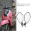 HOMEMAXS Motorcycle Rearview Mirrors Black 1 Pair 8