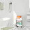 Corner Storage Shelf 4-Tier Detachable Rolling Rack White 6