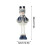 Snowman Crochet Doll Blue Fabric Extendable Hat 1 Piece 5