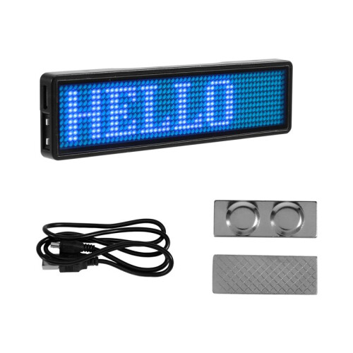 LED Name Badge Rechargeable Light Sign DIY Programmable Scrolling Message Board Display LED,Type 5 1