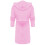 Women's Hooded Terry Cloth Bathrobe Pink Lightweight Soft 4