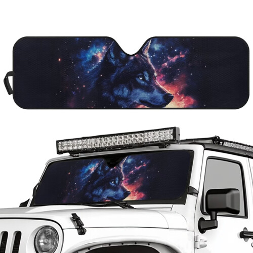 Windshield Sun Shade for Wrangler JK/JKU/TJ Galaxy Wolf 1