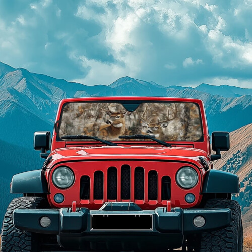Windshield Sun Shade for Jeep Wrangler JL/JLU 2018–2025 2