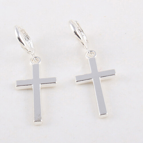 Soumake Cross-Shaped Alloy Earrings for Women 2