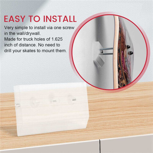 Hanger Skateboard Wall Mount Deck Display Luxury Skateboard Storage Holder Rack 2