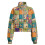 Dames cropped sweatshirt met halve rits en zonnebloem patchwork 4