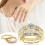 Wedding Band for Women with Diamonds Gold Size 9 3