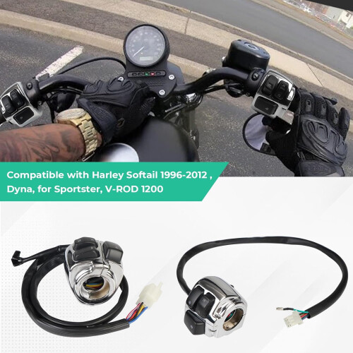 Motorcycle Handlebar Switches and Wiring Harness for Harley 2