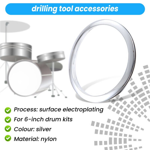 6 Inch Drum Kit Bass Drum Hole Rings Drum Drilling Tool Accessories 2