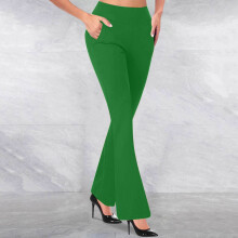 Women's Bootcut High-Waist Yoga Pants with Pockets