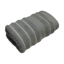 Beige Cotton Hand Towels Terry Striped 2-Pack