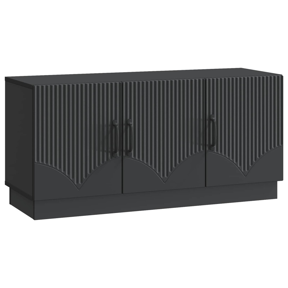 Vidaxl Tv Cabinet Black 99 X 34.5 X 47 Cm Engineered Wood