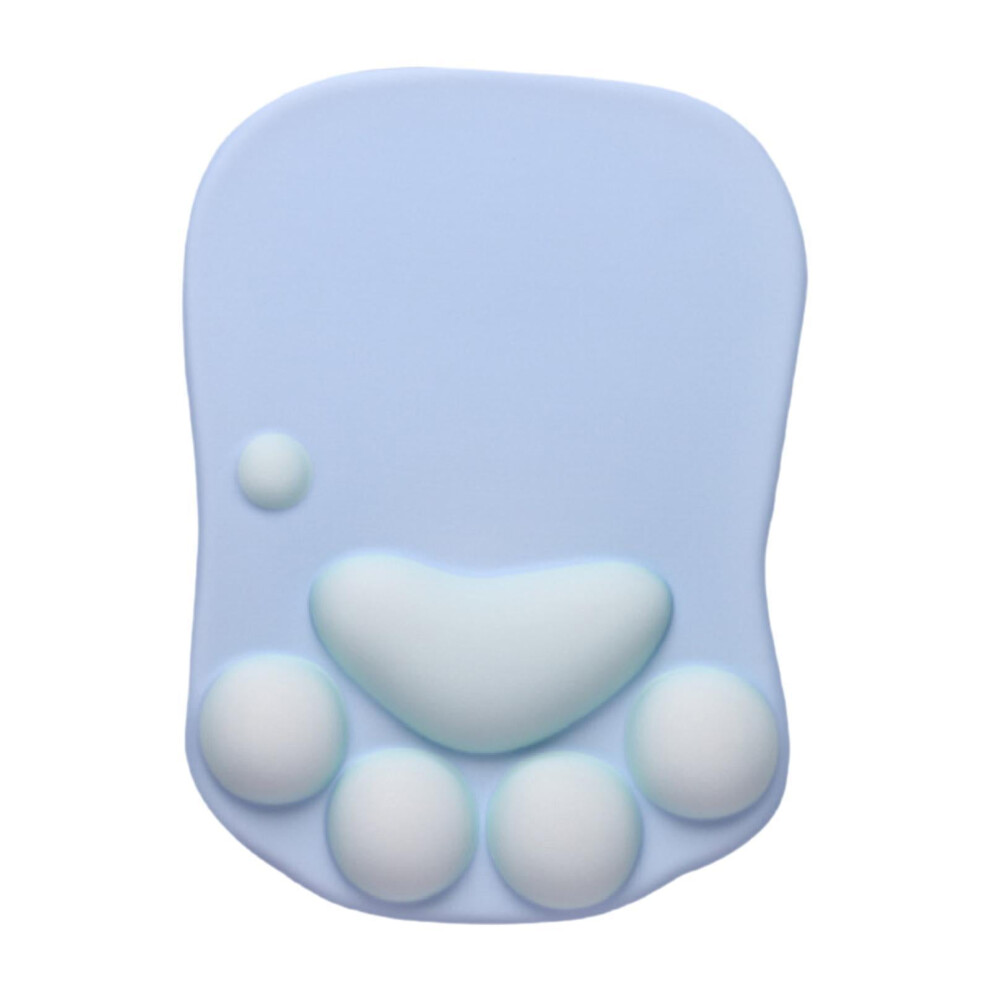 Kitten Paw Mouse Pad With Wrist Support Blue 9128909491772
