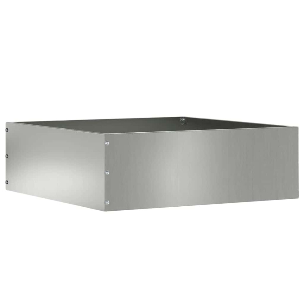 Vidaxl Lawn Edging Silver 40 X 40 X 13 Cm Galvanised Steel