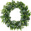 Artificial Eucalyptus Wreath 17 Inch Green with White 1