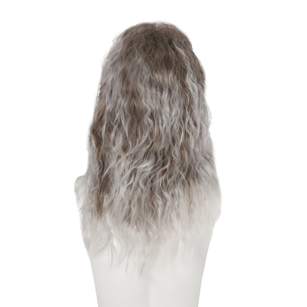 Party Wig Long Curly Synthetic Fiber Rose Mesh Headgear 56