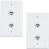 Ethernet Wall Plate Cat6 2 Pack White 1