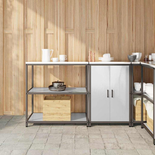 VidaXL vidaXL Kitchen Storage Set HATTEM 2 pcs Silver Stainless Steel