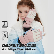 Kids Ski Gloves Thermal Waterproof Cold Weather Outdoor Use