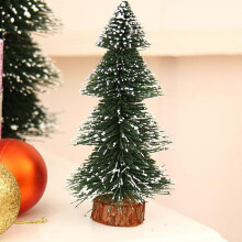 Mini Christmas Village Bottle Brush Trees Dark Green with