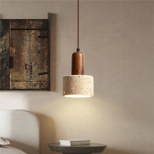 Japanese New YellowMarble Table Led Droplight Wabi Sabi Travertine Nordic Bedside Restaurant Corridor Decoration Pendant