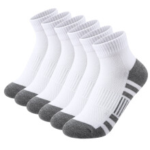 Men's Athletic Ankle Socks Cotton Cushioned Low-Cut 6 Pairs