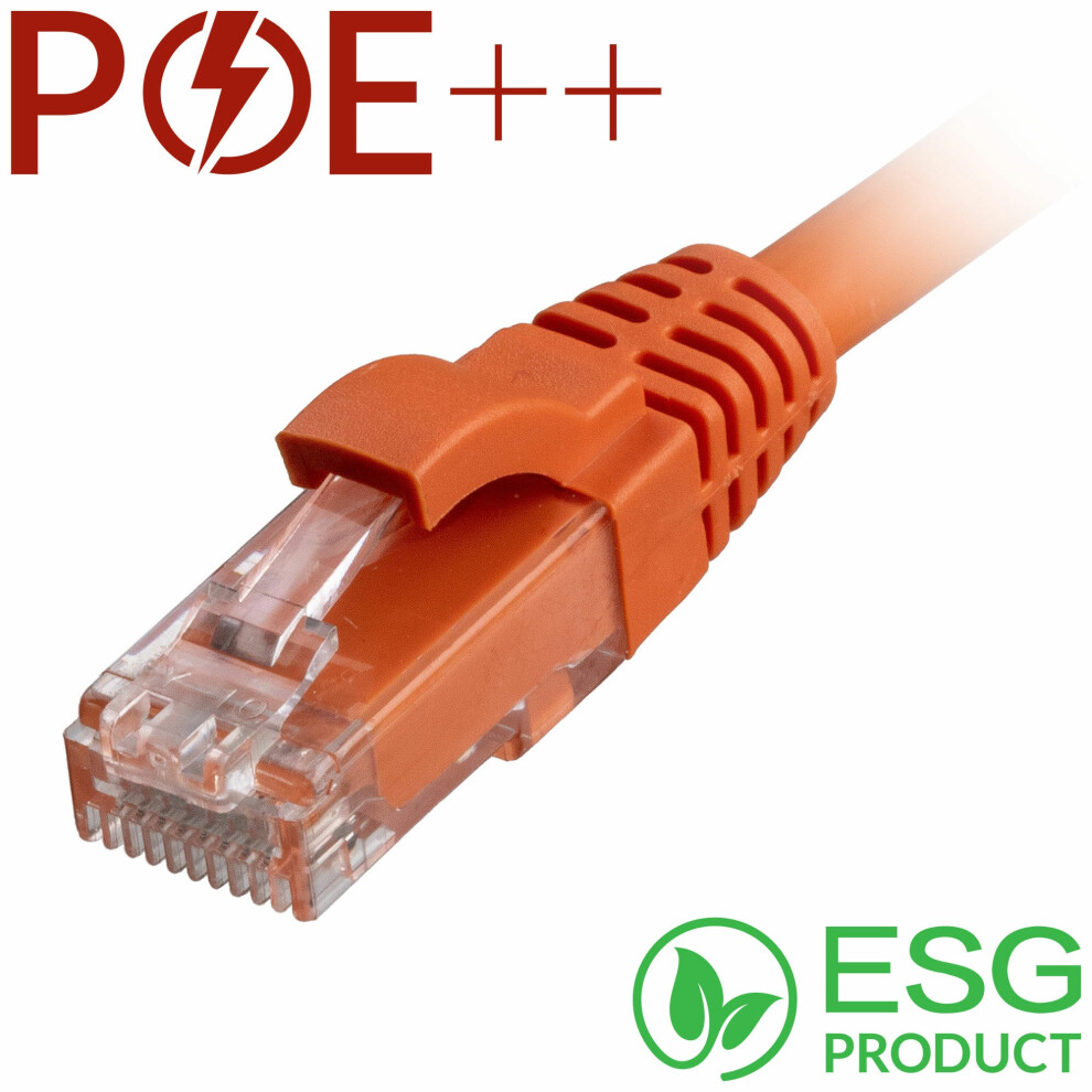 Cablenet 1M Cat6 Rj45 U/Utp Lsoh 24Awg Snagless Booted Patch Lead (Pk 100) Orange 5056750342025