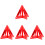 Roadside Emergency Triangle Red 4 pcs 1