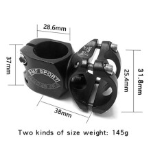 Aluminum MTB Stem for 28.6mm Fork to 25.4/31.8mm Handlebar