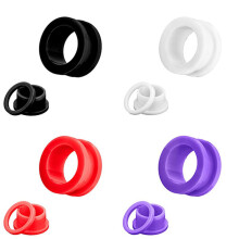 Pulley Design Hollow Flare Ear Gauges Ring White 16 mm