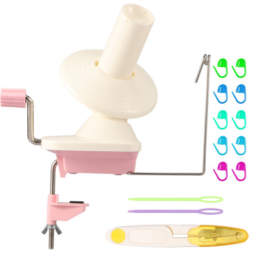 Manual Yarn Ball Winder with Detachable Clip