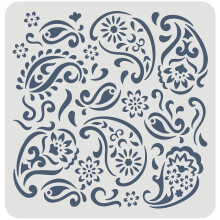 Paisley Stencil Plastic 30x30 cm 1 Piece
