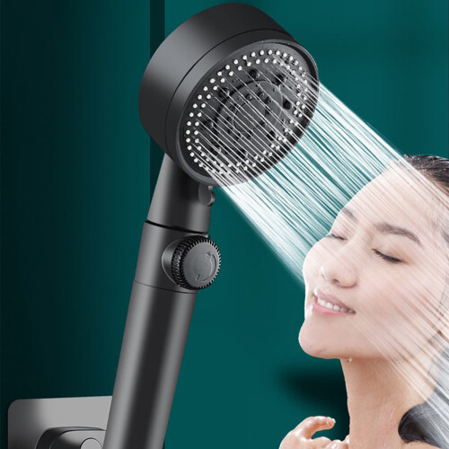 Turbo Shower Head with 5 Modes and Filter