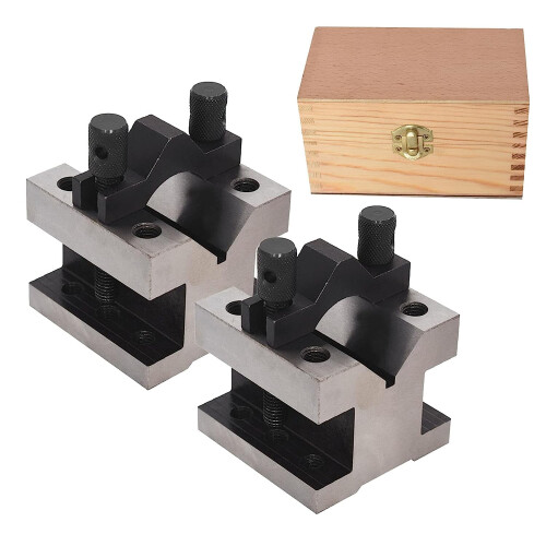 Precision V Block with Clamp Set 2-3/8 inch 90 Hardened