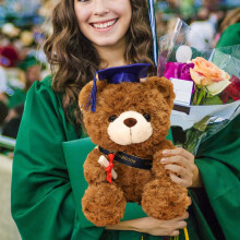 Graduation Bear Stuffed Animal with Cap 1pc