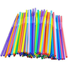 Colorful Flexible Drinking Straws 10.2 Inches 100 Pcs